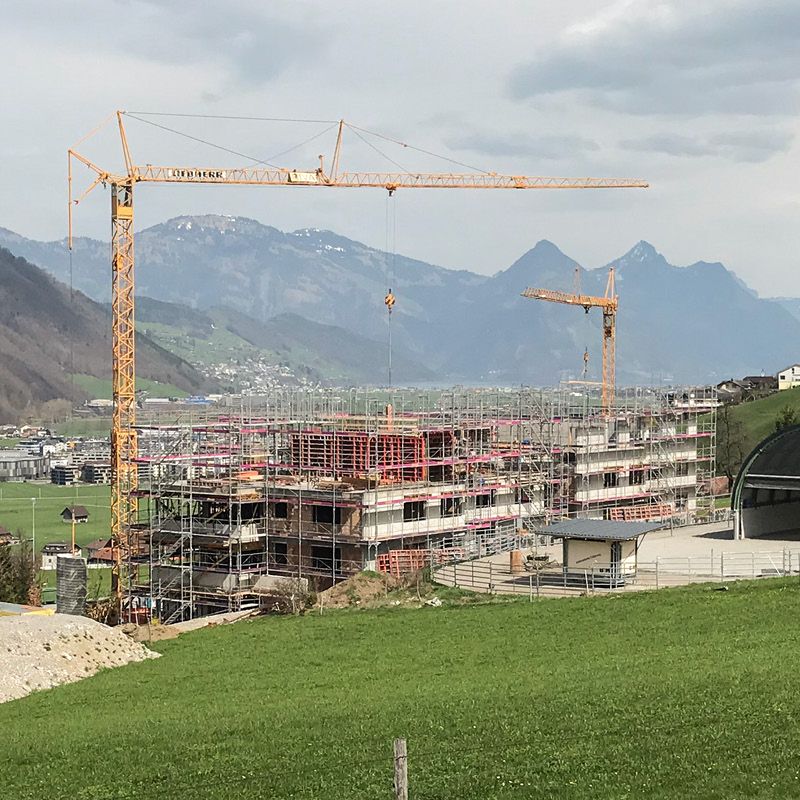 Überbauung Windleten: Rohbau nimmt Form an.