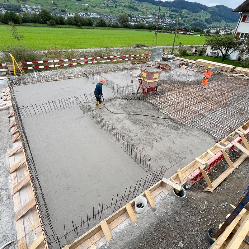 Am Schüpfgraben 1: Die Baumeisterarbeiten sind in vollem Gange.