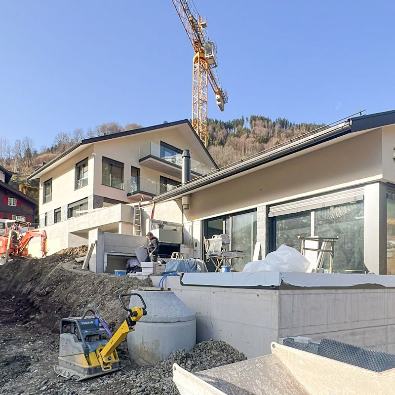 Barmettlenstrasse: Die Arbeiten schreiten weiter voran. Im Haus 14 befinden wir uns bereits im Endspurt. Im Haus 15 startet nun die Ausbauphase.