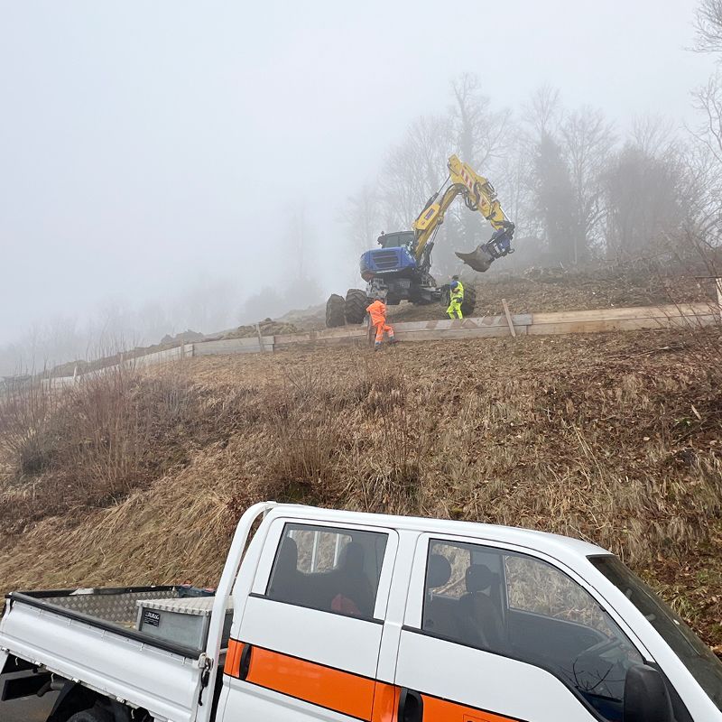 Rosenburgli: Es wurde mit den Bauarbeiten von drei Mehrfamilienhäusern gestartet.